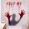 72 Inch Help Me Blood Stained Shower Curtain Horror Decoration